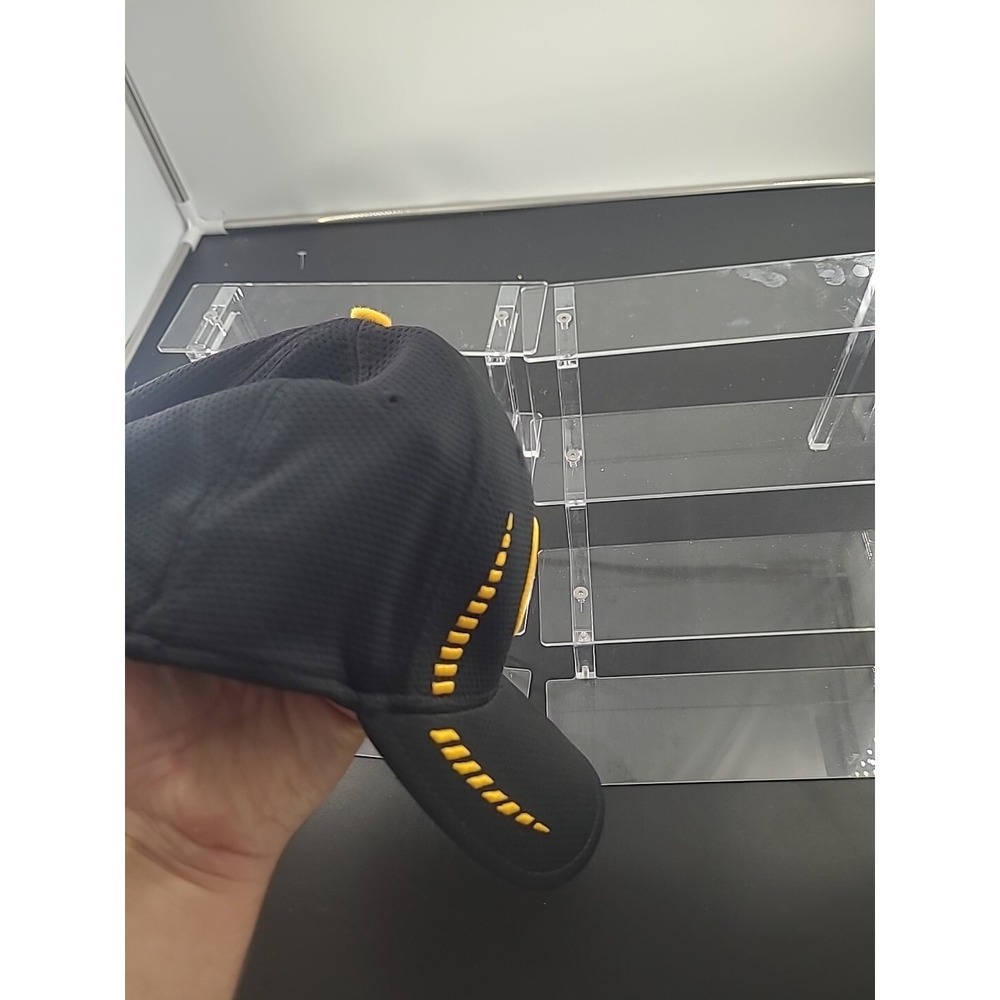 Green Bay‎ Packers NEW ERA 39THIRTY Small Medium Cap Hat Black Mesh Fitted Gold - Picture 5 of 8